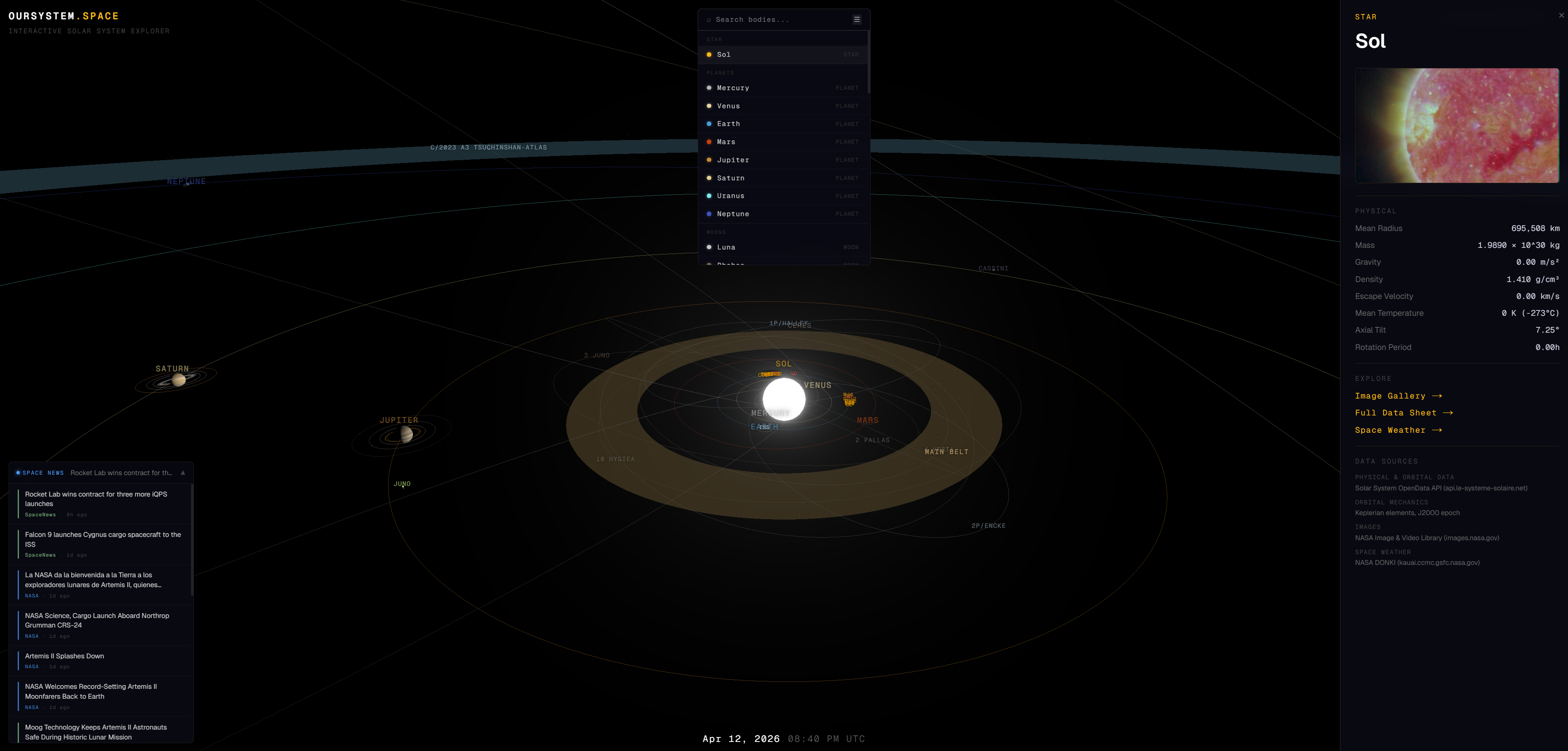 OurSystem planet view